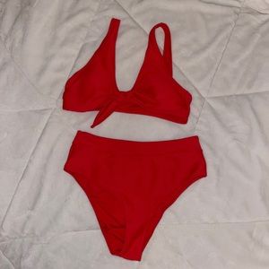COPY - Red high waisted bikini